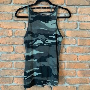 Victoria's Secret Sport Camo Strappy Ladder Back Workout Tank Top Green -‎ S